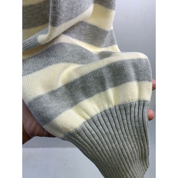 Polo Jeans Company NWT Cream Gray Striped Sweater Size L - Picture 6 of 9